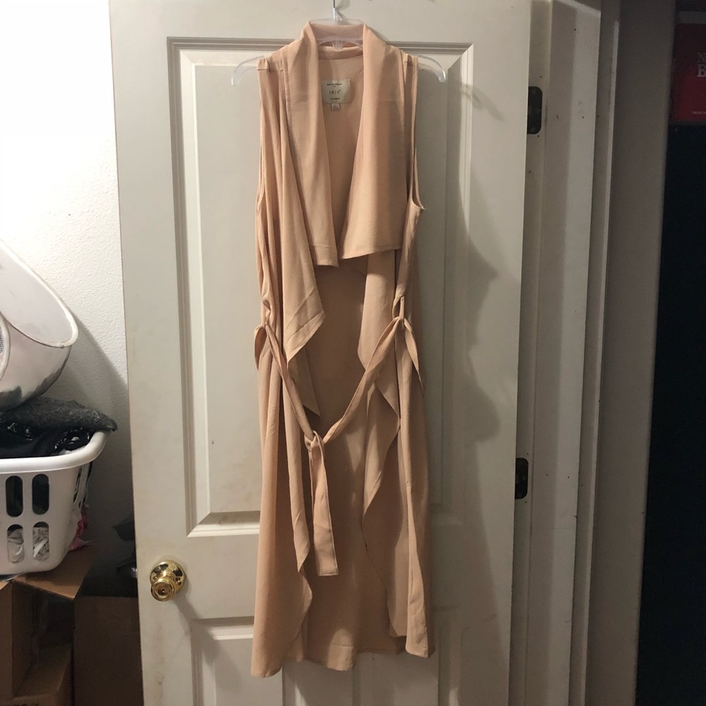 Duster vest with waterfall neckline NWOT